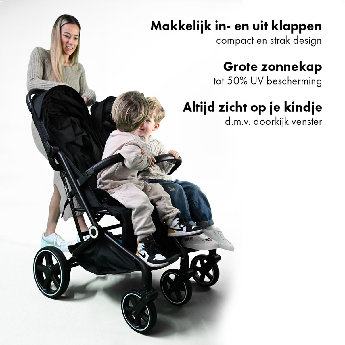 Deryan Luxe XP Twin - Compacte duobuggy voor twee kinderen thumbnail 5
