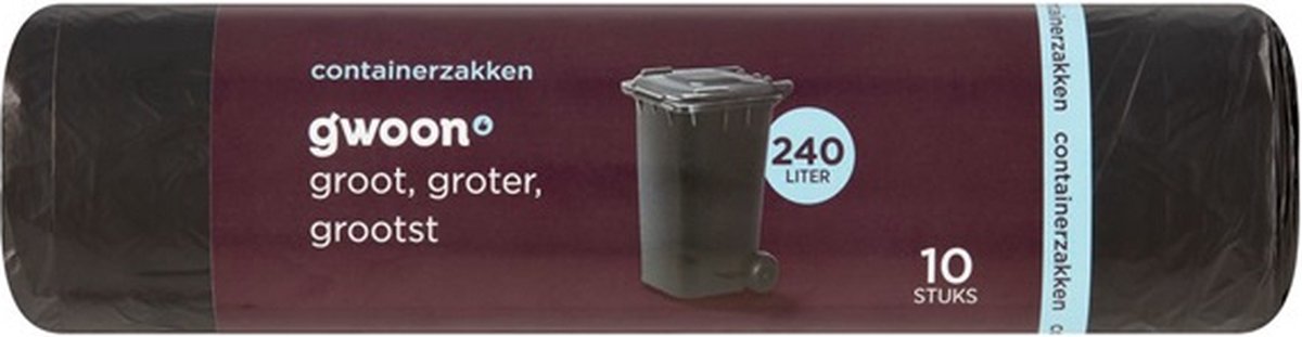 Goedkoopste G'woon - Containerzakken - pak 20x 10 stuks 240 liter - Voordeelverpakking