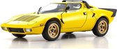 The 1:18 Diecast Modelcar of the Lancia Stratos HF of 1975 in Yellow. The manufacturer of the scalemodel is Kyosho.This model is only online available.