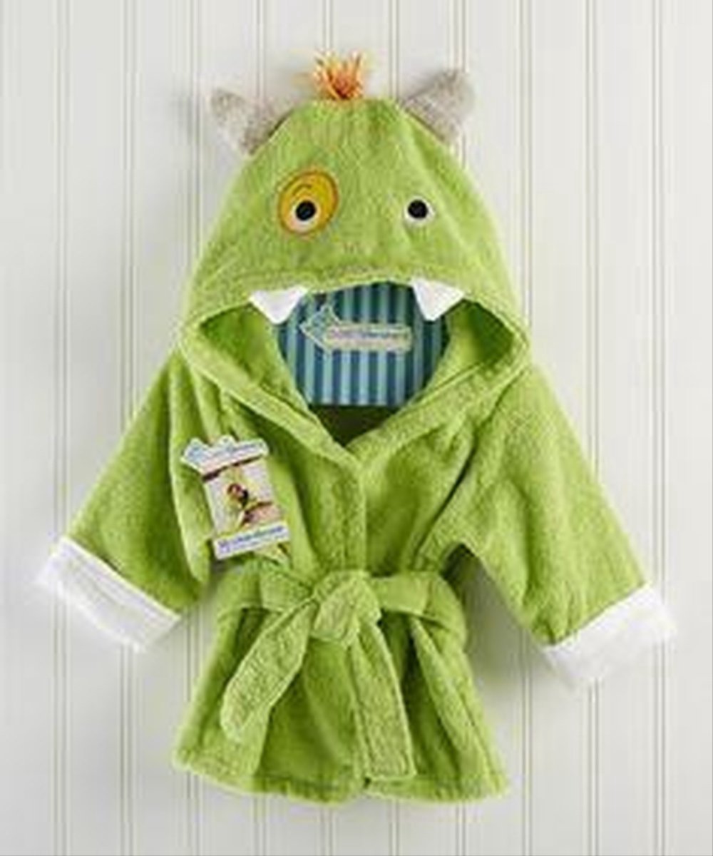CHPN - Badjasje - Baby badjas - Badjas voor je kindje - Groen - Monster - Met kam en borsteltje - Universeel - Schattig badjasje