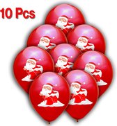 10st Kerstballon 12inch - kerstman - Santa Claus Ballonnen Vrolijk Kerstfeest Decoratie