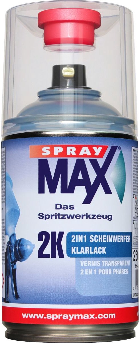 SprayMax 2K 2in1 Koplamp Blanke Lak 250ml.