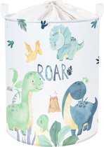 Schattige dinosaurus kinderwasmand voor jongens en meisjes, waterdichte speelgoedkleding, kubus, opbergmand voor kinderkamer (36 x 45 cm, aquarel dinosaurus)