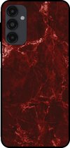 Smartphonica Telefoonhoesje voor Samsung Galaxy A14 met marmer opdruk - TPU backcover case marble design - Rood / Back Cover geschikt voor Samsung Galaxy A14