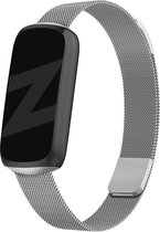 Bandz Milanese loop band geschikt voor Fitbit Luxe - Hoogwaardig gevlochten stalen materiaal smartwatchbandje - Milanees bandje met magneetsluiting - zilver gevlochten stalen bandje