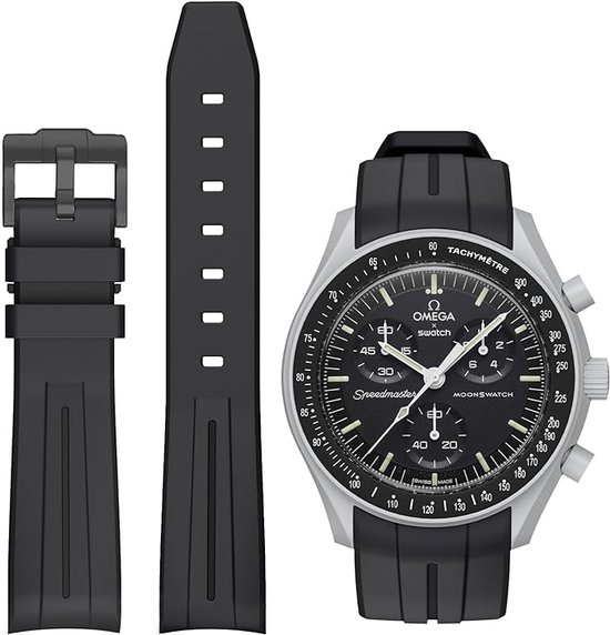 Bracelet pour Omega x Swatch MoonSwatch - Montre Rolex - Montre SEIKO - 20mm - Caoutchouc Souple