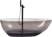 BLANCARENA - Vrijstaande badkuip - Zwart - Solid surface