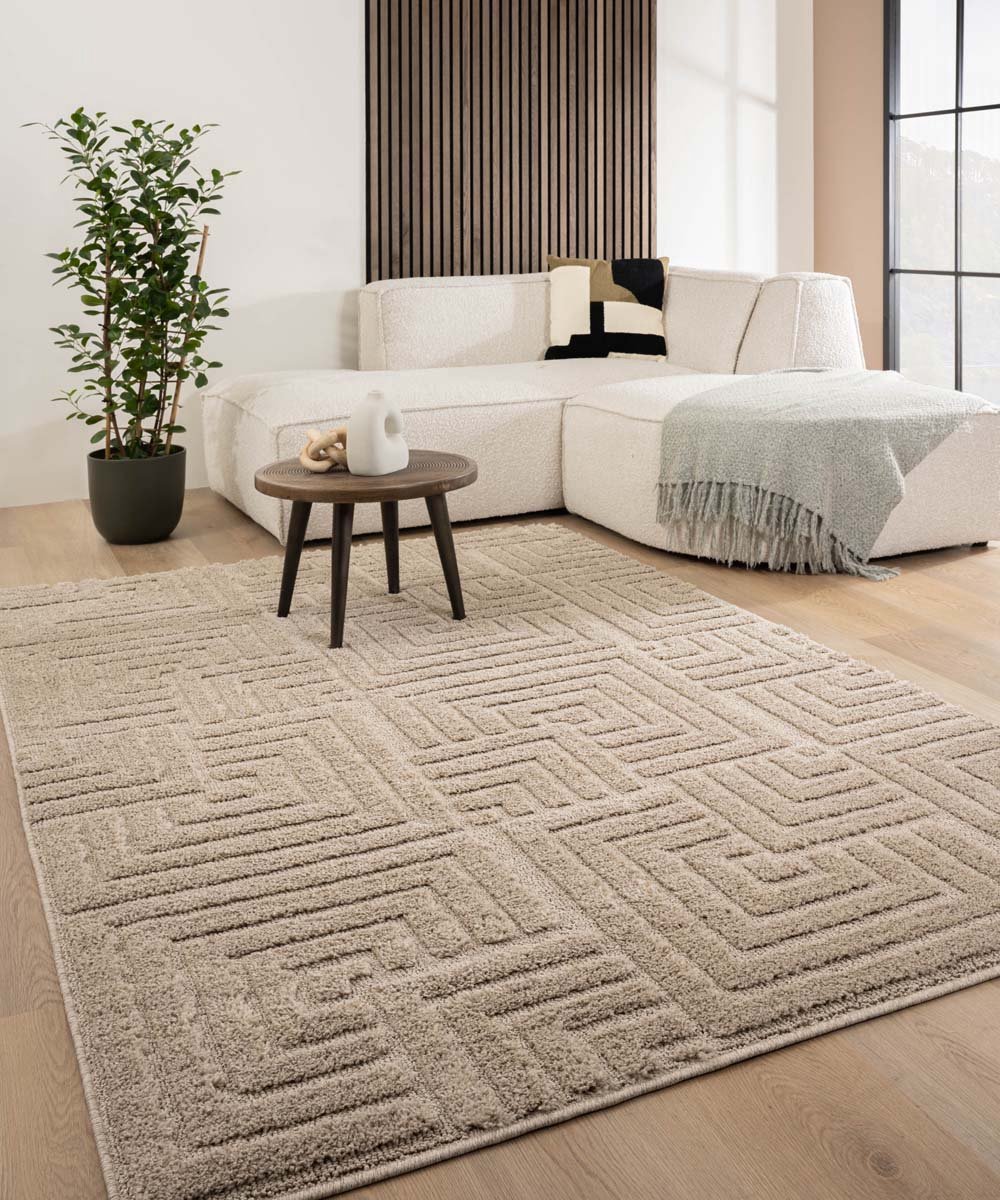 Scandinavisch vloerkleed - Arc Shade beige 100x200 cm
