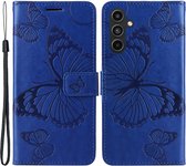 Coverup Vlinders Book Case - Geschikt voor Samsung Galaxy A15 Hoesje - Blauw
