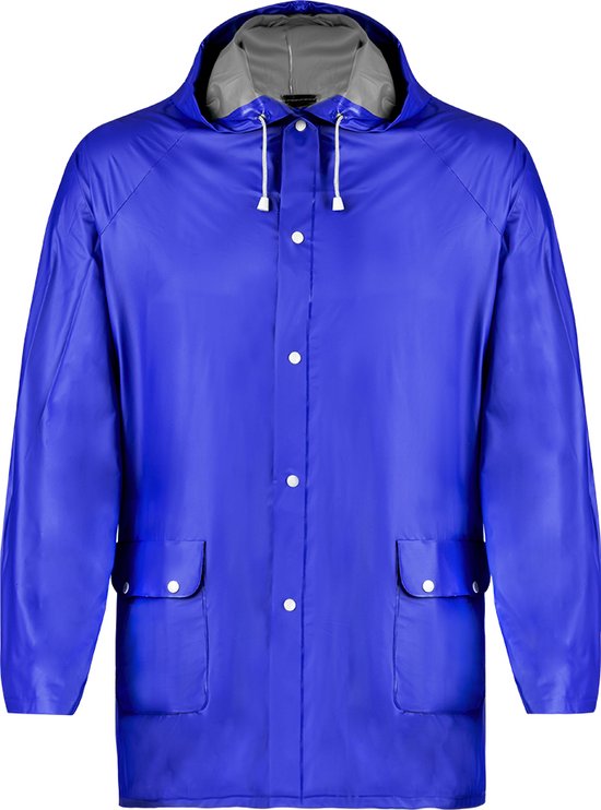 Regenjas - Regenponcho - Regenkleding - Voor dames en heren - PVC - Blauw - XL/XXL