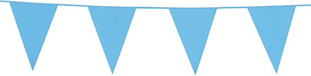 3x Vlaggenlijn Baby Blauw 10m - Feest Vlag Thema Party