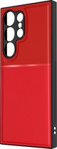 Case Geschikt voor Samsung Galaxy S24 Ultra Rigid Soft Contour Schokbestendig, Rood