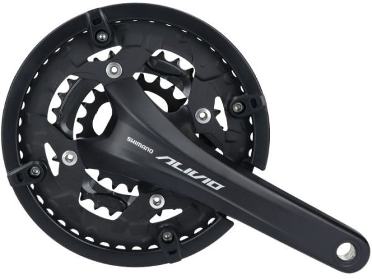 Crankstel 9-speed Shimano Alivio T4060 175/44x32x22T - zwart
