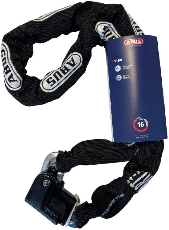 ABUS Scooter/motor Kettingslot - ART4 - 150cm - MBT4188 - Zwart