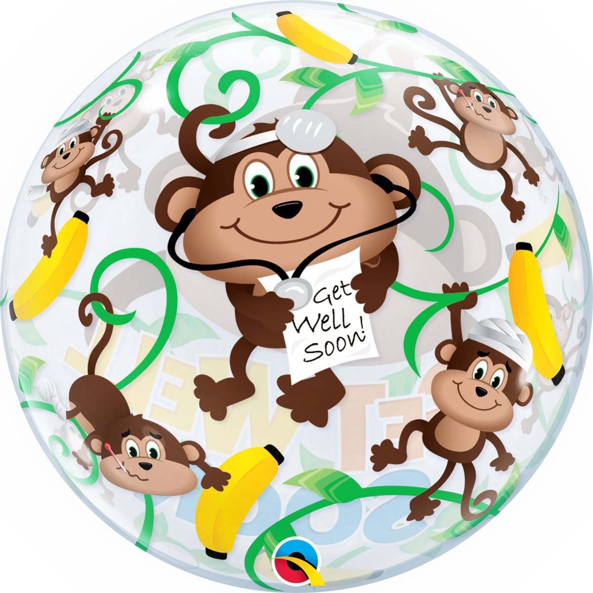 Bubble Get Well Soon Aapje 56 cm Beterschap / Monkey / Singe rétablissement