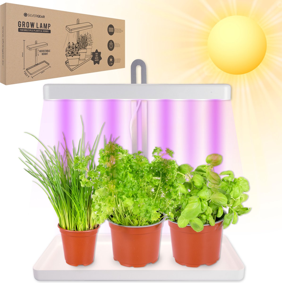 Groeilamp Voor 3 Planten - Kweeklamp Binnen - Grow Light - G