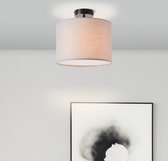 Brilliant lamp Aike plafondlamp 28cm grijs glas/metaal grijs 1x A60, E27, 52 W