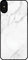 Smartphonica Telefoonhoesje voor iPhone X/Xs met marmer opdruk - TPU backcover case marble design - Wit / Back Cover geschikt voor Apple iPhone X/10;Apple iPhone Xs