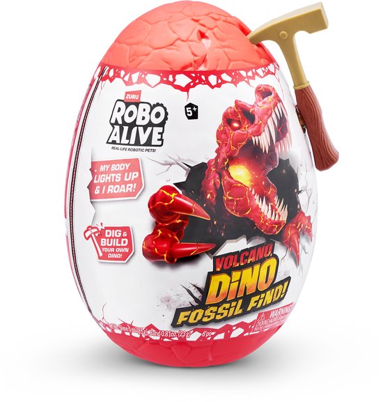 ZURU ROBO ALIVE Volcano Fossil Find S2 - Gioco Scavo Fossili Di Dinosauro Con Luci E Suoni