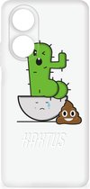 Beschermhoesje Geschikt voor OPPO A58 4G Smartphone hoesje Cactus Poo