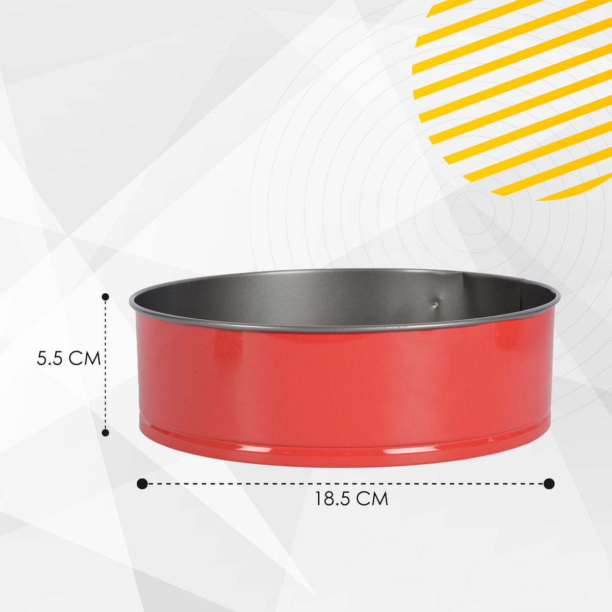 Rode & Zilveren Springvorm 18.5 cm | PFAS Vrij Metaal, Rond | Ideaal voor Taarten en Cakes | Must-have in Bakspullen en Koken & Tafelen – foto 2