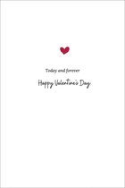 Romantische Kaart - Valentijnskaart - 10x15cm - Gevouwen wenskaart - inclusief Rode envelop - Enkele kaart
