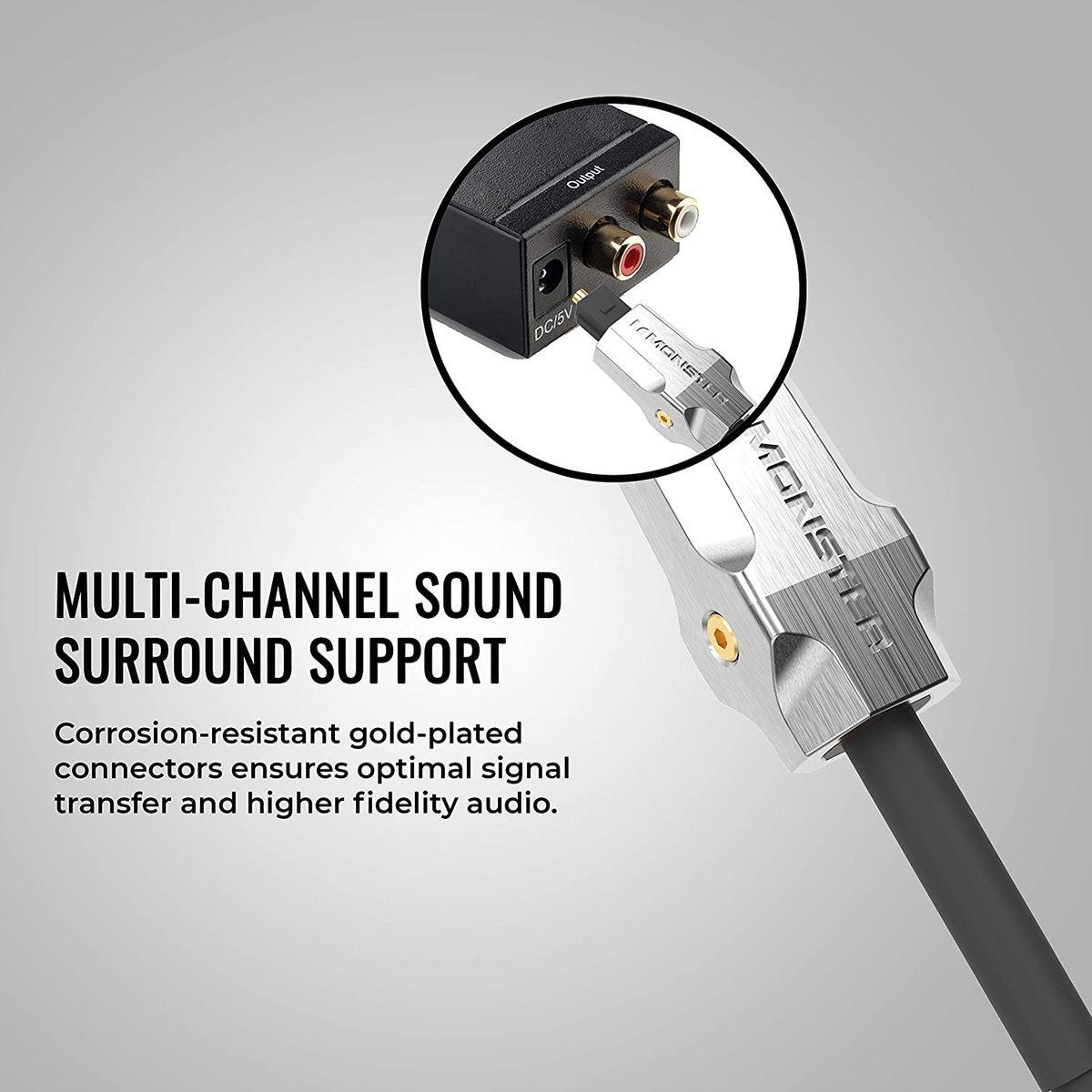 Câble audio optique numérique Câble optique Fibre optique Toslink récepteur  principal de son ambiophonique