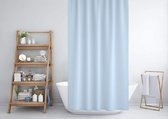 Casabueno - Douchegordijn Blauw- Effen - Anti Schimmel - Douchegordijn 120x200 cm - Shower Curtain - met Douche Gordijnringen - Blauw