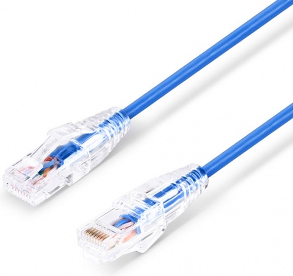 Qost - Slim Patchkabel CAT6 - Blauw - 3 meter - Unshielded (UTP) - 8AWG Snagless - PVC - Internetkabel