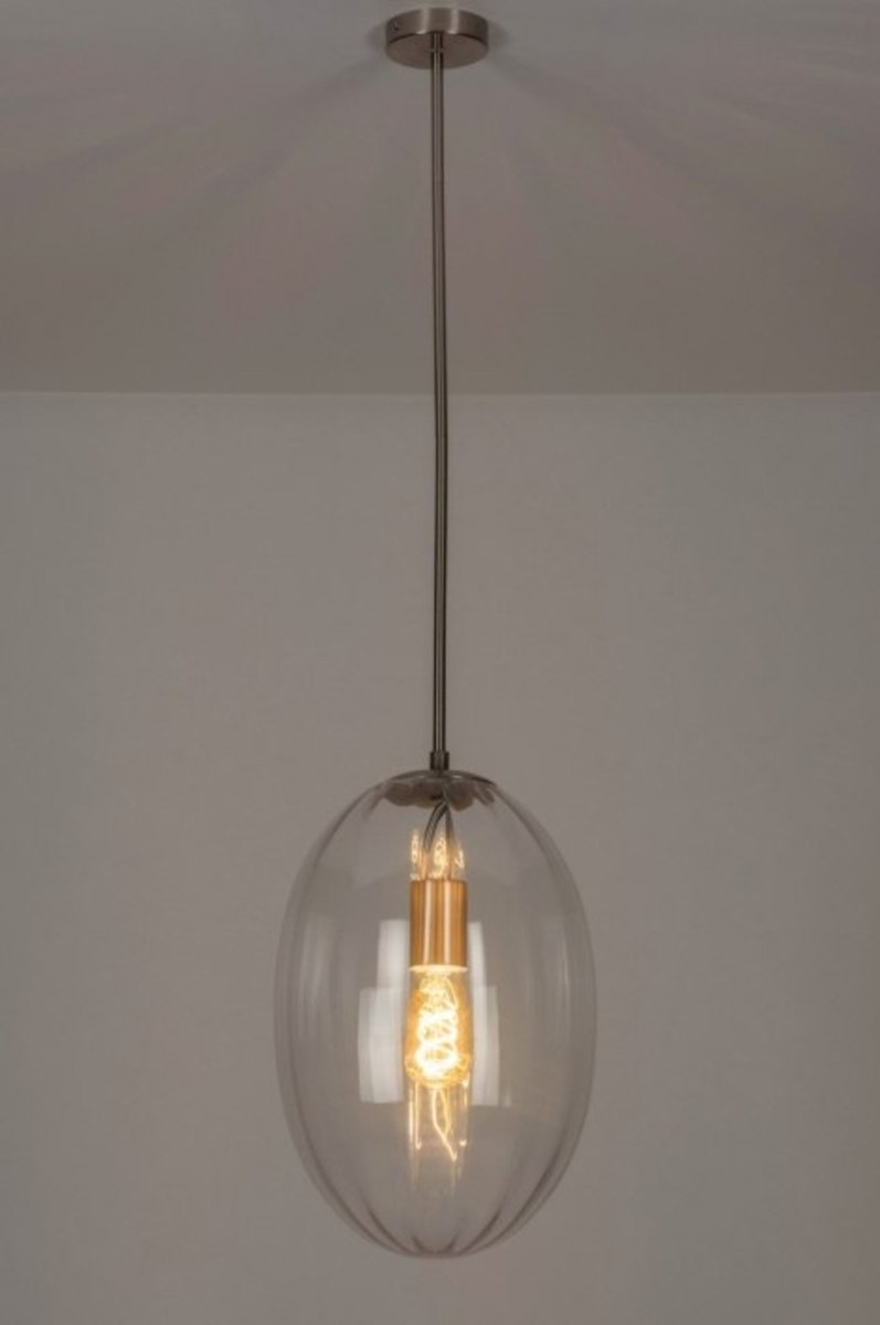 Lumidora Hanglamp 73272 - JOWIN - E27 - Staalgrijs - Metaal - ⌀ 30 cm