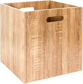 Opberger van hout 30x30x30 cm - Inclusief verzenden -Opbergkist - Opbergbox - Opbergmand - Kastmand - Kist - Box - Mand - Kubus - Vakkenkast - Naturel - Bruin