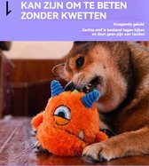 Hondenspeeltjes intelligentie-Hondenballen-tanden knarsen-piepen-tanden poetsen-oranje-pluche speelgoed