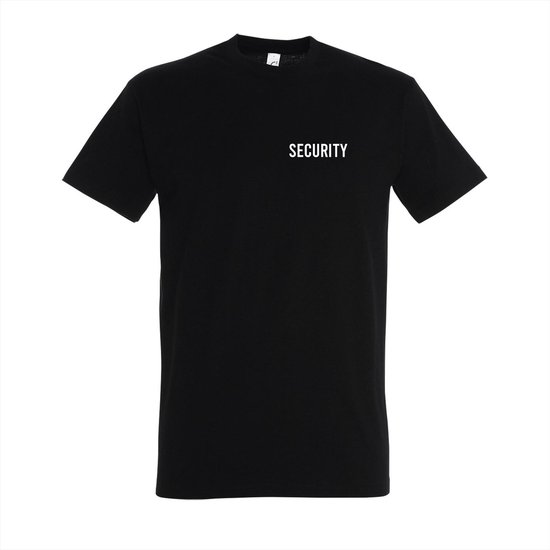 Security T-shirt - T-shirt zwart korte mouw - Maat XS