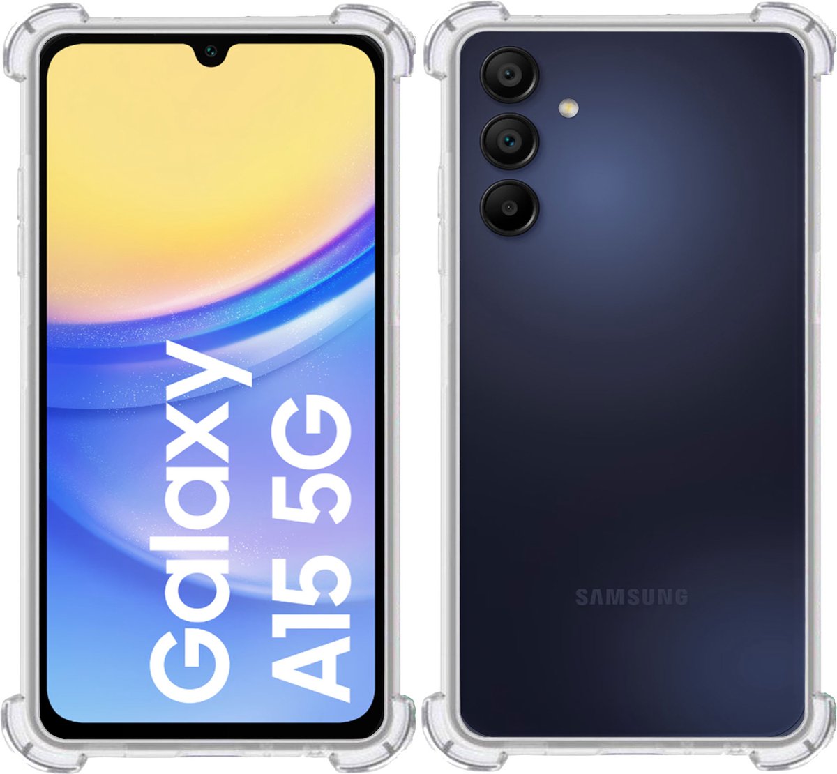 Hoesje geschikt voor Samsung Galaxy A15 – Extreme Shock Case – Cover Transparant