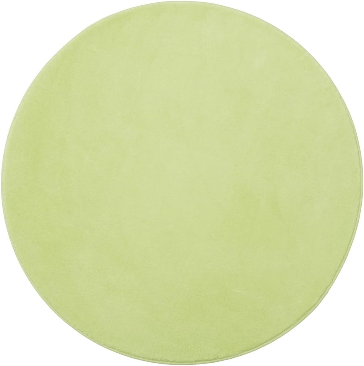 Premium antislip rond badkamertapijt, 100% microvezel, 110 cm, limoen