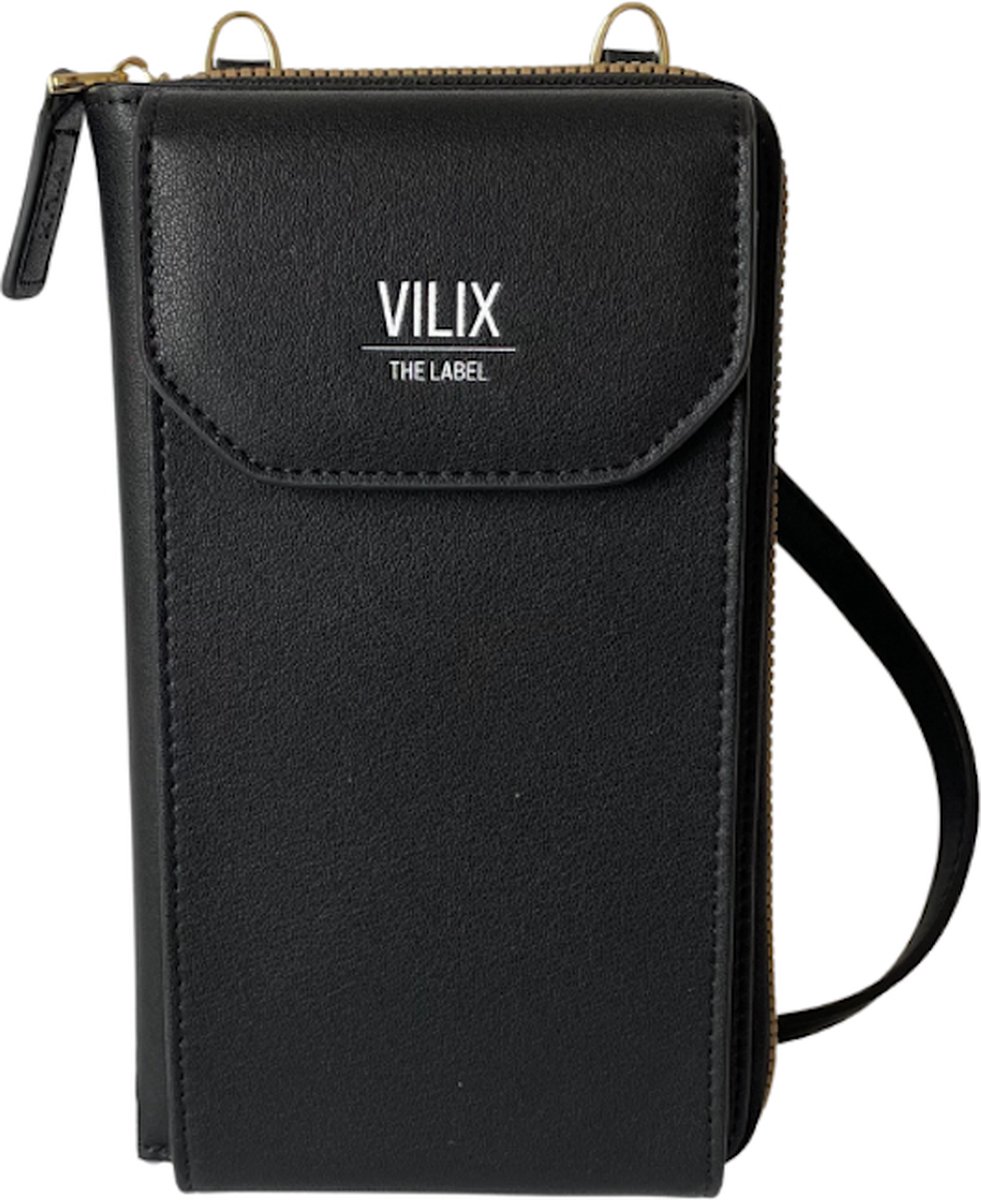 Vilix The Label - Nova tasje - portemonnee- & telefoontasje in één - vegan - compact - Zwart