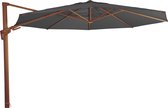 Outdoor Living - Parasol flottant VirgoFlex aspect bois gris Ø3,5 m