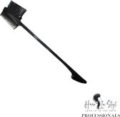 Haar in Stijl® Edge Brush Kam Zwart - Side Burn Brush - Borstel voor babyharen en wenkbrauwen