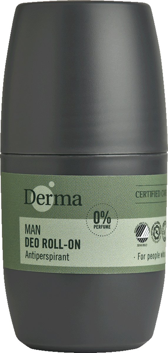 Derma Eco Man - Deo Roller - 50 ML - Hypoallergeen - Langdurige bescherming - Anti-transparant deodorant