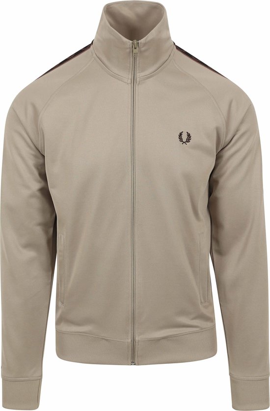 Fred Perry - Taped Track Jacket Greige - Heren - Modern-fit