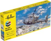 1:48 Heller 56486 SA 342 Gazelle Heli - Starter Kit Plastic Modelbouwpakket