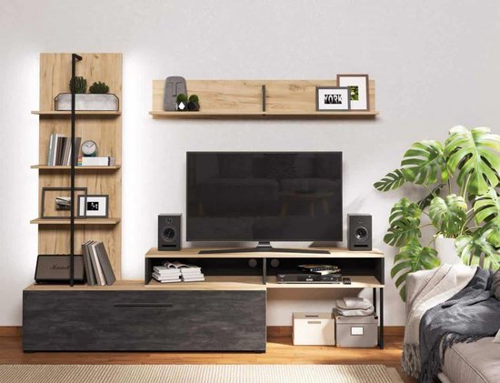 tv meubelset norway- compleet set- eikenhout