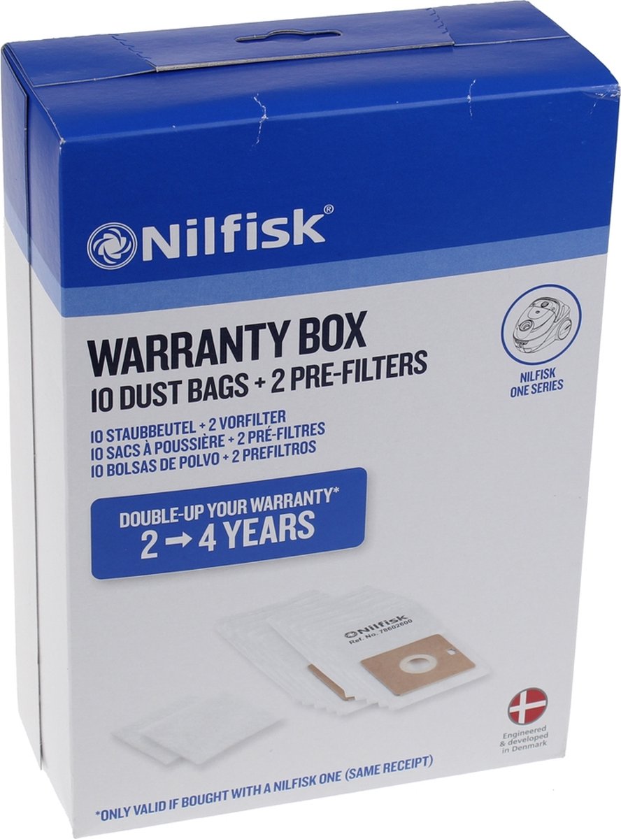 NILFISK - STOFZUIGERZAK NEO WARRANTY - 10 ST. + 2 FILTER - 42000600