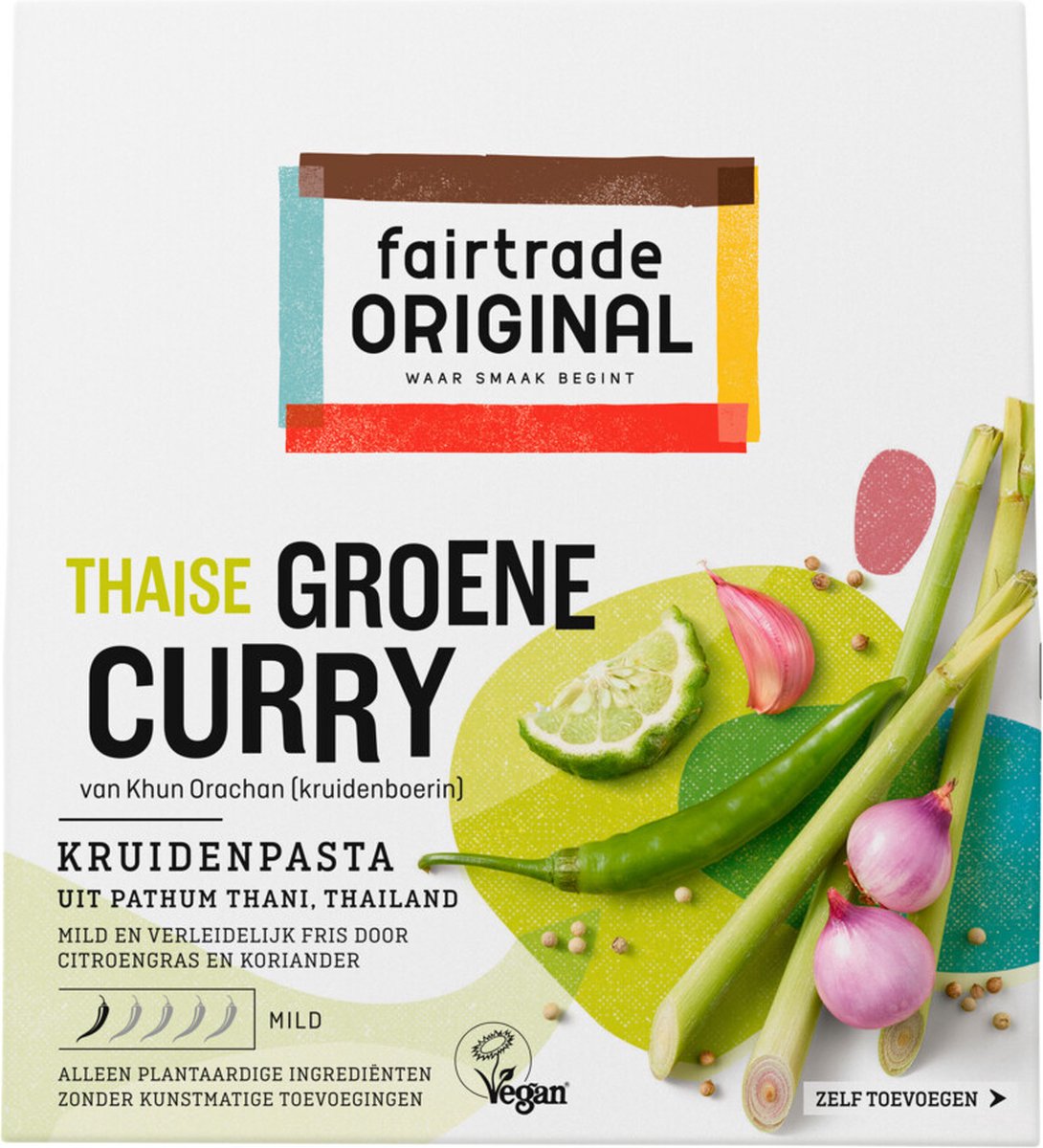 Fairtrade Original Kruidenpasta Groene Curry - 6 x 70 gr - Voordeelverpakking