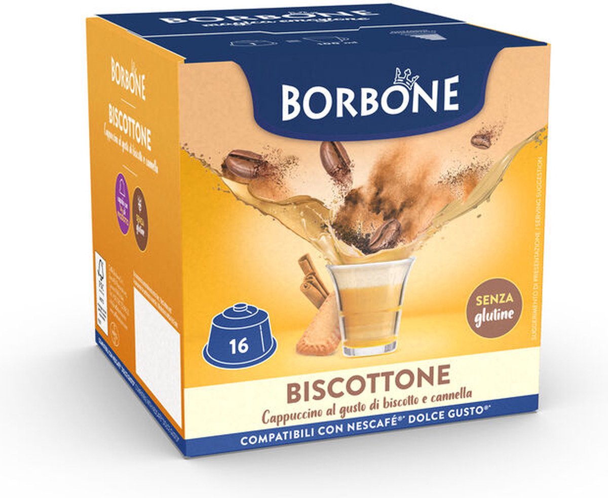 Goedkoopste Caffè Borbone Selection - Dolce Gusto - Biscottone - 16 capsules