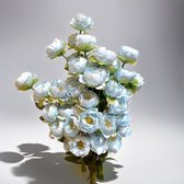 Boeket van 42 Zijden Rozen - Blauw - 80cm - Kunstbloemen - Zijde Bloemen - Valentijn Cadeautje Voor Hem Haar - Valentijnsdag