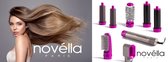 Novélla Paris 2024 Ceramic - Fer à friser Hairstyler 5 en 1 Sèche-cheveux Multistyler - Brosse sèche-cheveux - Hairwrap - TikTok - édition gris/rose - Airstyler - Brosse à friser - Cheveux courts & longs - Brosse à air chaud