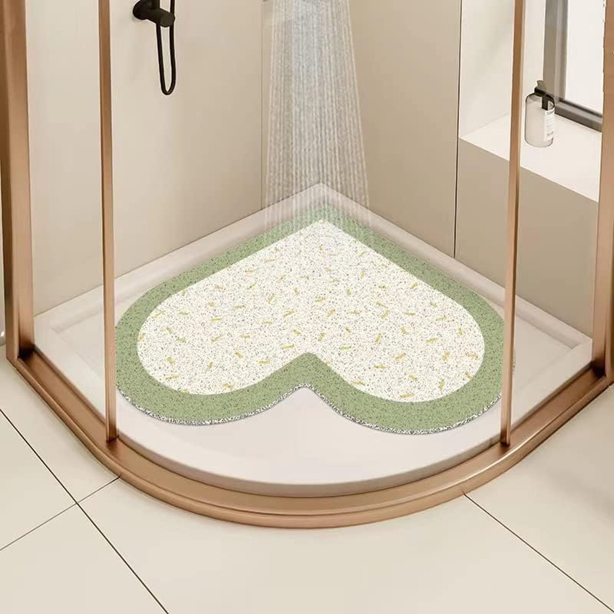 Hoekdouchemat, antislip, 60 x 60 cm, zacht comfort, badmat met afvoergaten, pvc-luffa massage, antislipmat, douche voor badkuip, douche en natte ruimtes, sneldrogend, douchemat, antislip