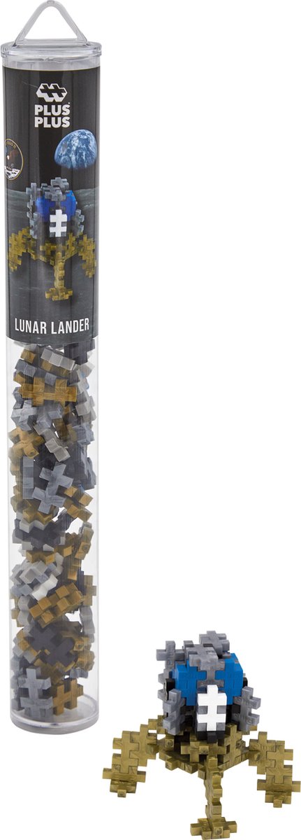 Plus-Plus Maanlander Tube Constructiespeelgoed Set Met Bouwstenen 100 Delige Bouwset Bouwspeelgoed Vanaf 3 Jaar