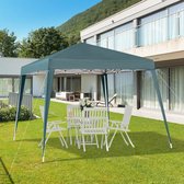 Faltpavillon Pavillon Faltzelt Partytent incl. Draagtas 2,4x2,4m Staal Groen